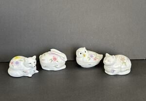VTG Heritage House Animals Limited Edition Wind-Up Music Trinket Boxes Lot of 4